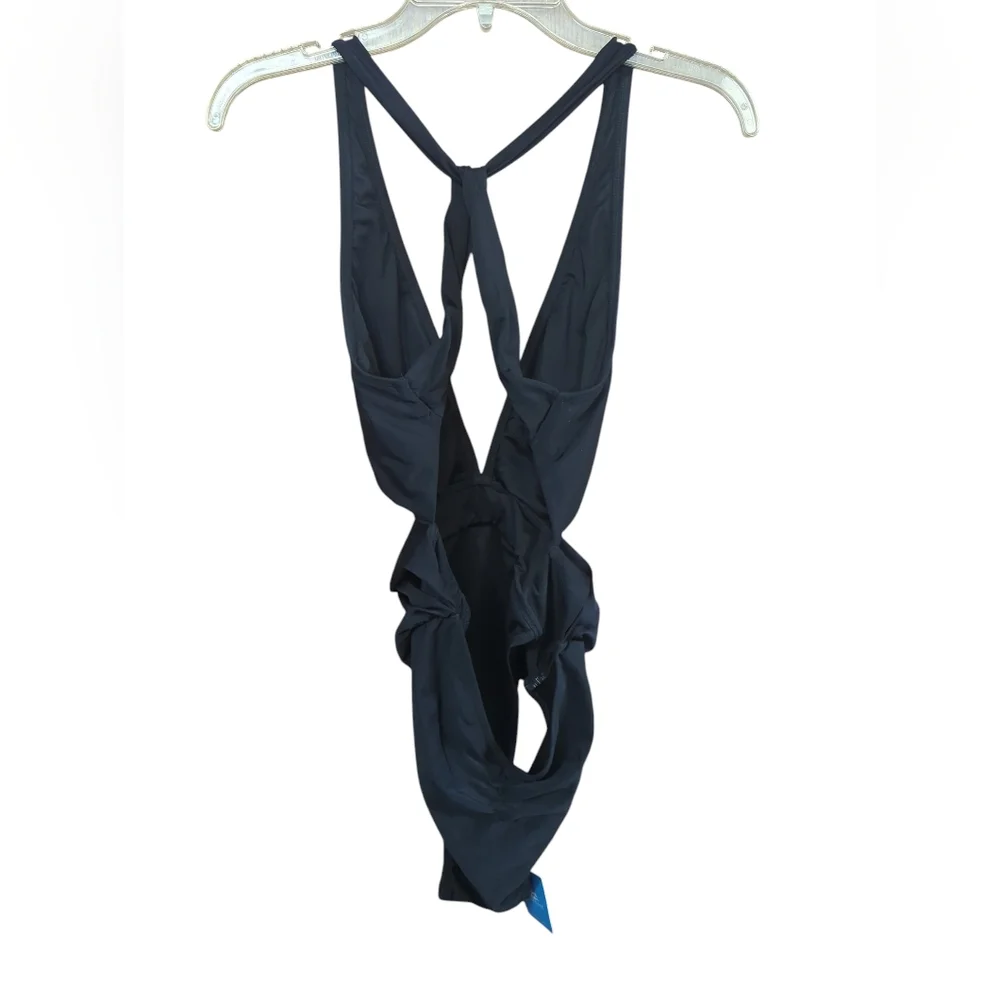 Cupshe x JoJo Fletcher Black One Piece Swimsuit V Neck Size M New With Tags. - Picture 6 of 6